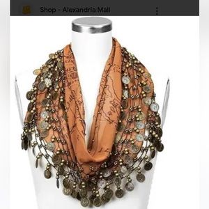 Patricia Nash coin style scarf statement piece